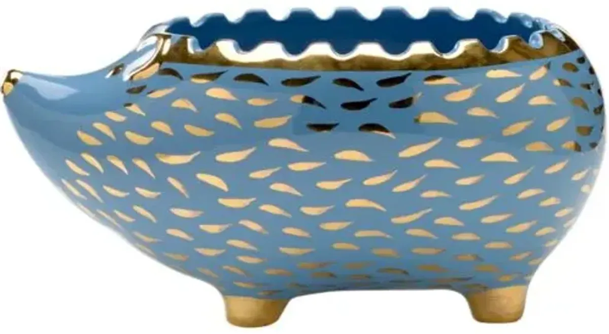 Hedgehog Ceramic Bowl - Chelsea House - Blue