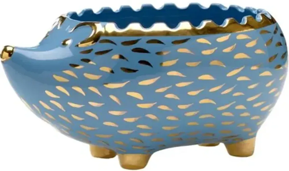 Hedgehog Ceramic Bowl - Chelsea House - Blue