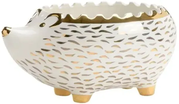 Hedgehog Ceramic Bowl - Chelsea House - White
