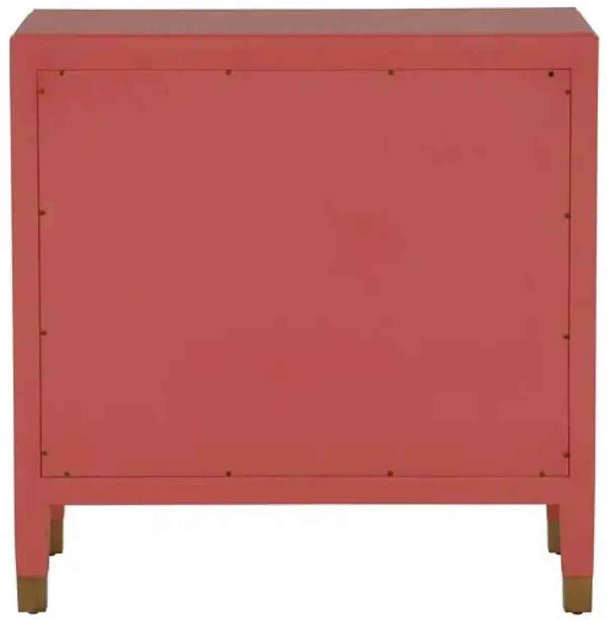 Jill Bedside Chest - Red - Chelsea House