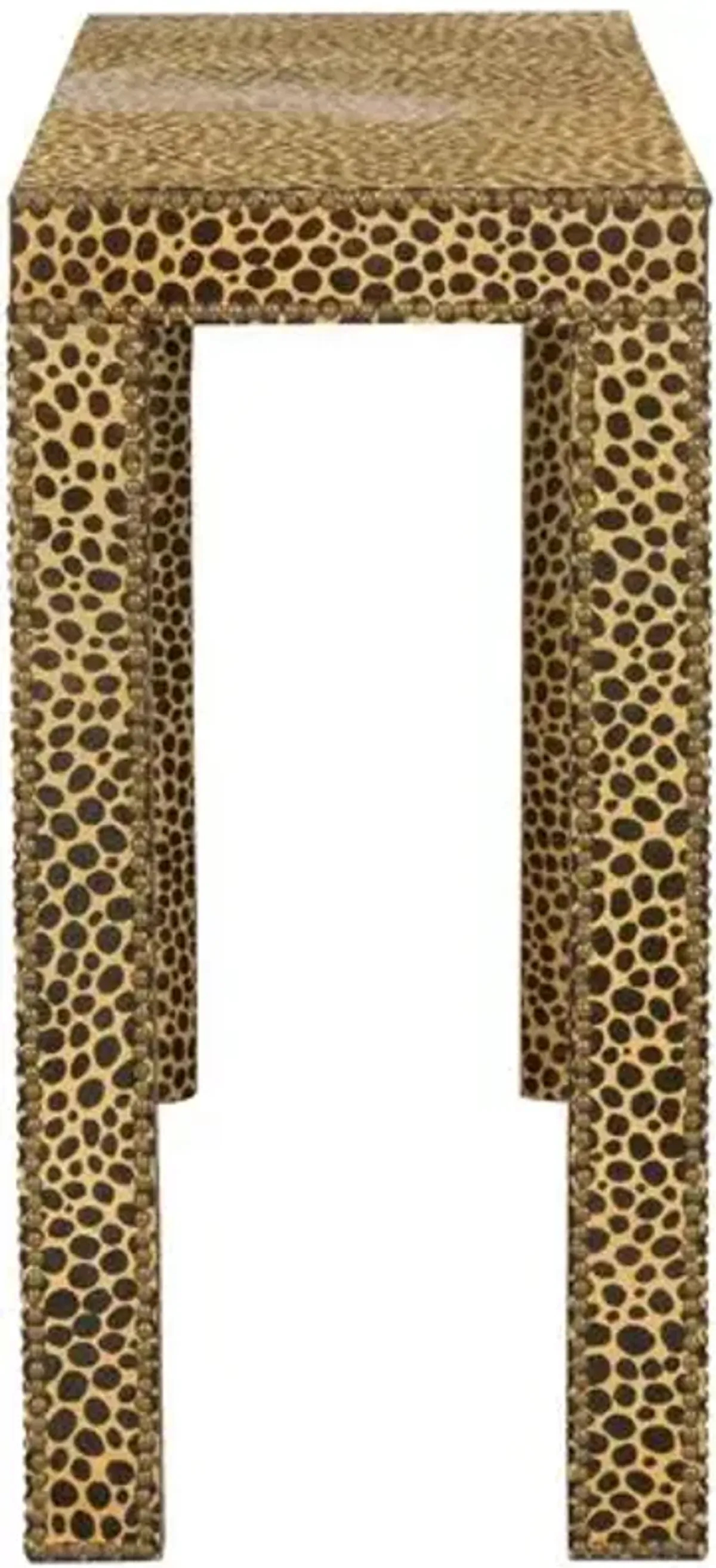 Leopard Hide Console Table - Brown/Black - Chelsea House