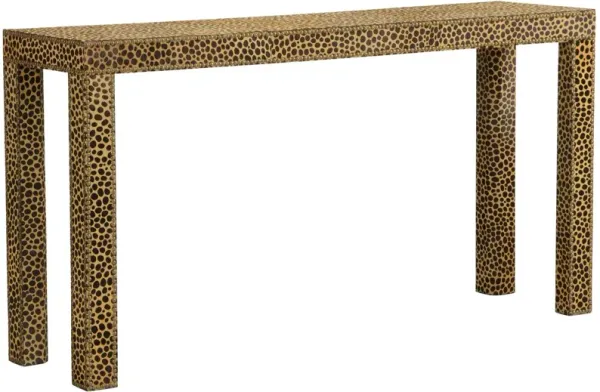 Leopard Hide Console Table, Brown/Black