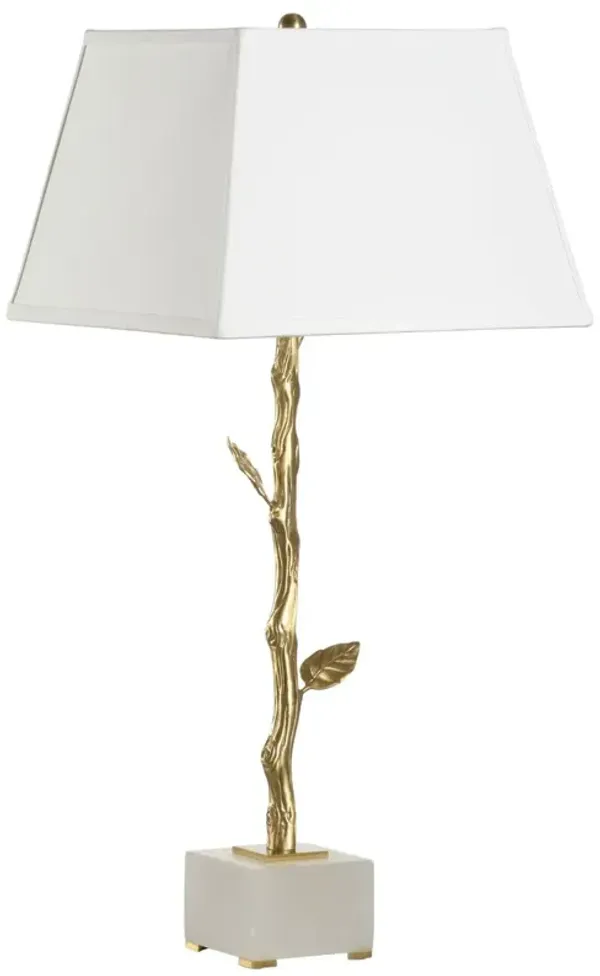 Limb and Leaf Iron Table Lamp - Cream/Gold - Chelsea House
