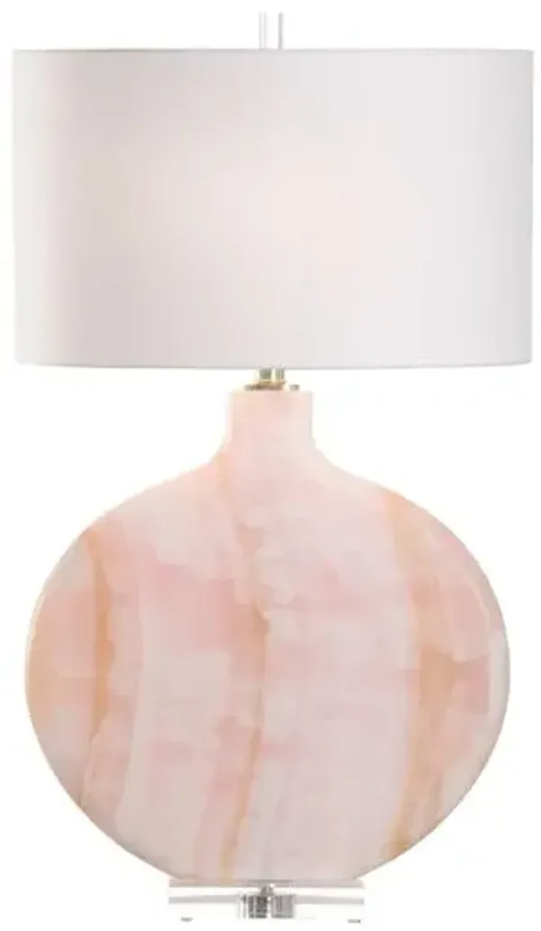 Lizzie Marble Table Lamp - Chelsea House - Pink
