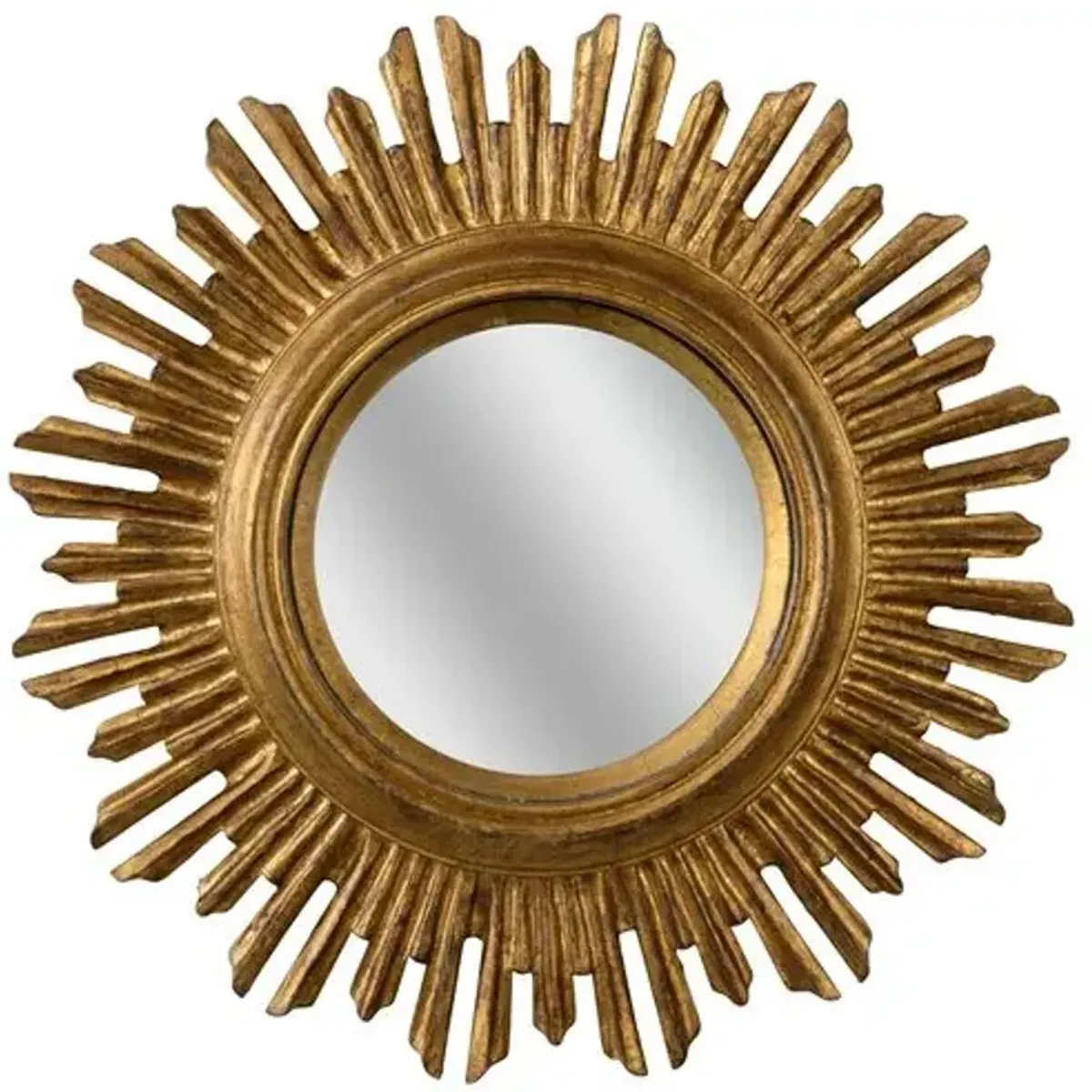Lumiance Round Straburst Wall Mirror - Gold - Chelsea House