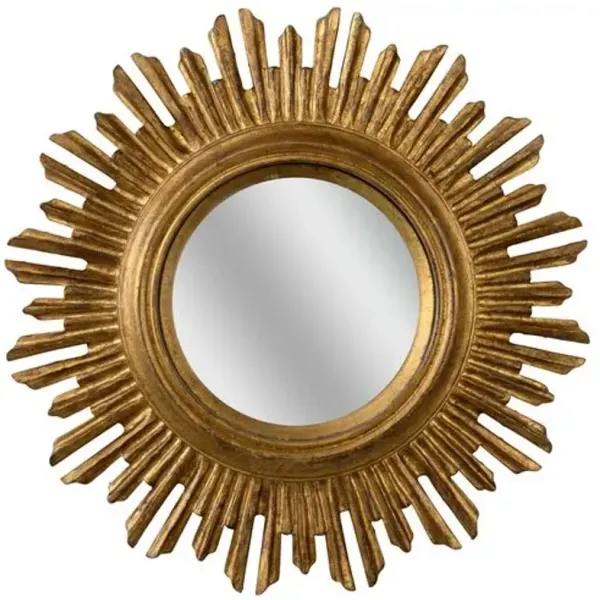 Lumiance Round Straburst Wall Mirror - Gold - Chelsea House