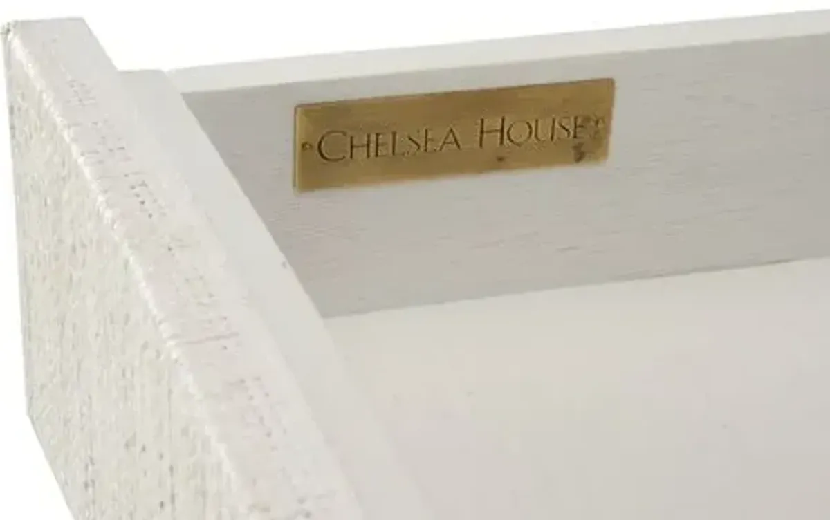 Maxwell 5-Drawer Raffia Chest - Chelsea House - White