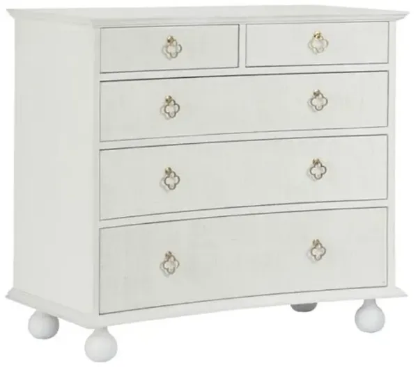 Maxwell 5-Drawer Raffia Chest - Chelsea House - White