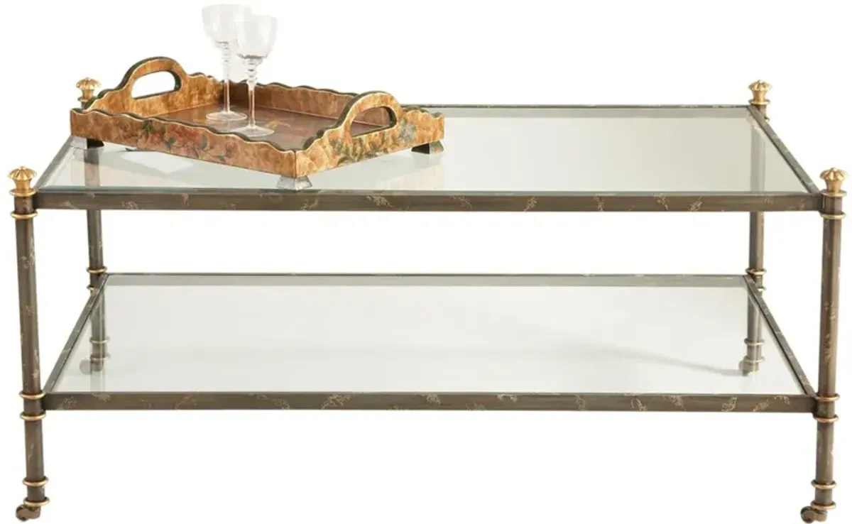 McBride Antique Cocktail Table, Silver/Gold