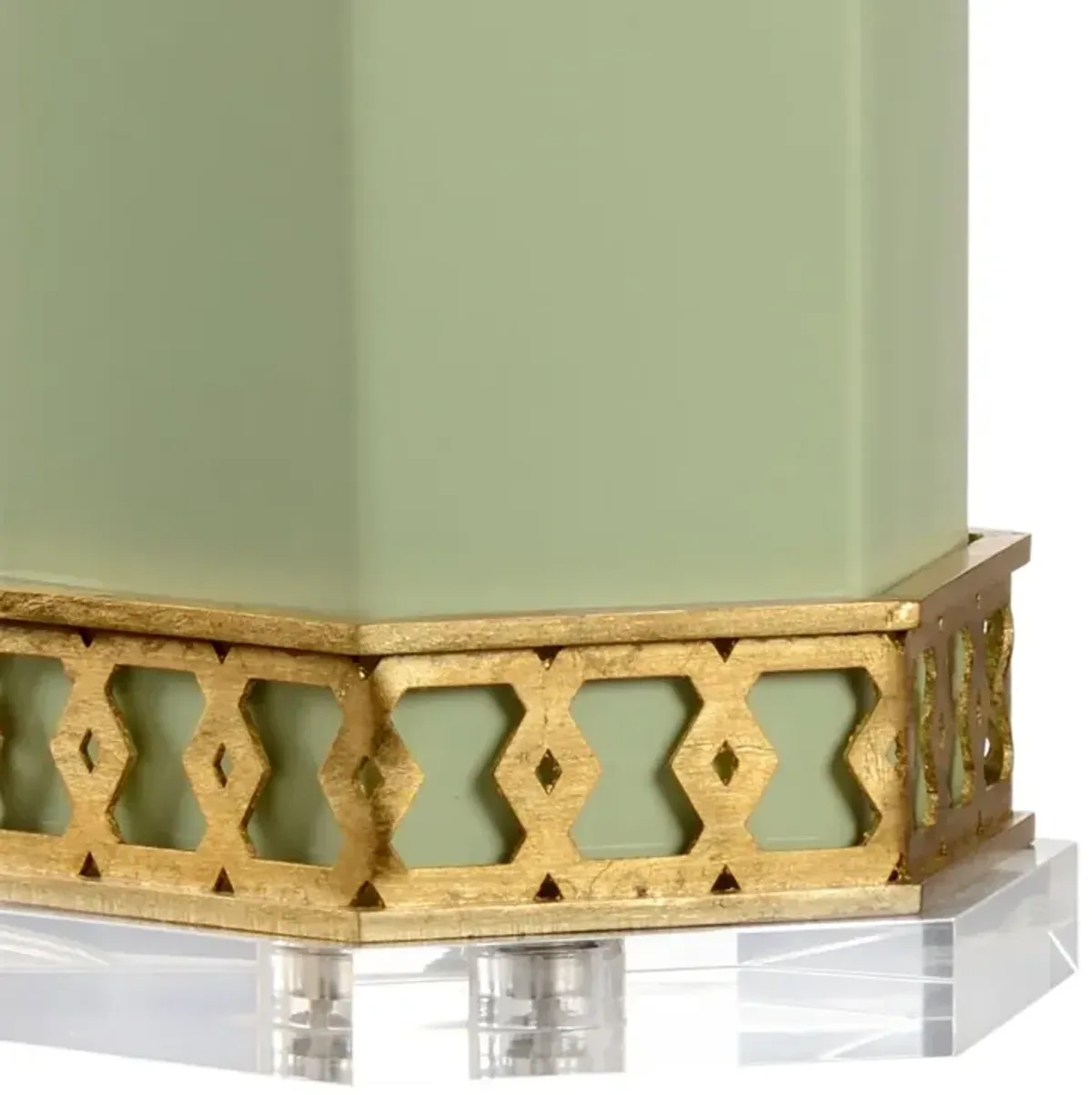 Miriam Honeycomb Ceramic Table Lamp - Chelsea House - Green