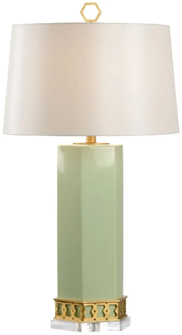 Miriam Honeycomb Ceramic Table Lamp - Chelsea House - Green