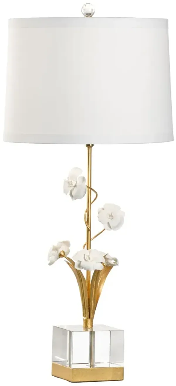 Orchid Iron/Porcelain Table Lamp - Gold - Chelsea House
