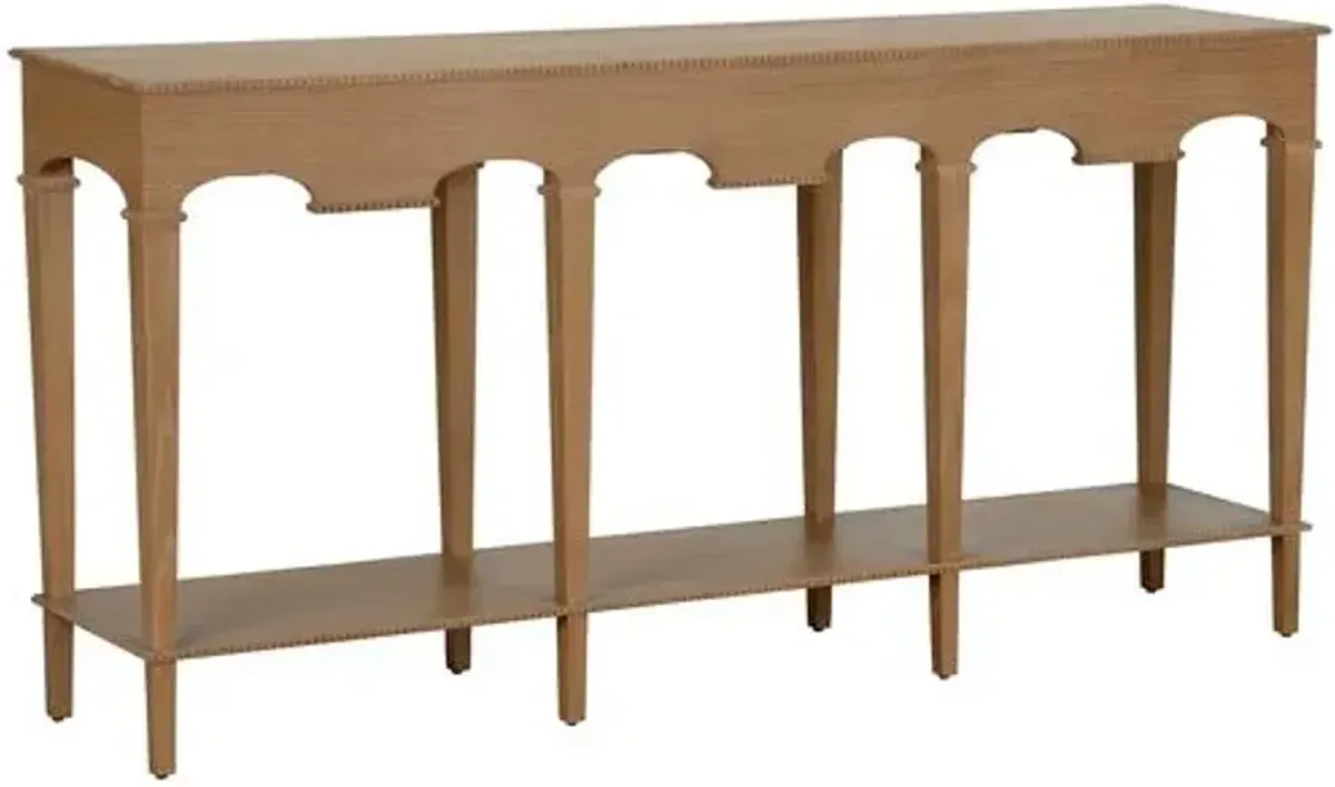 Oslo Oak Console Table - Chelsea House - Brown