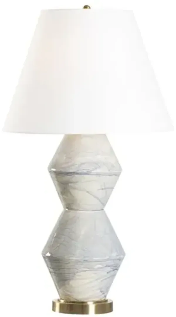 Paint Splatter Ceramic Table Lamp - Blue - Chelsea House