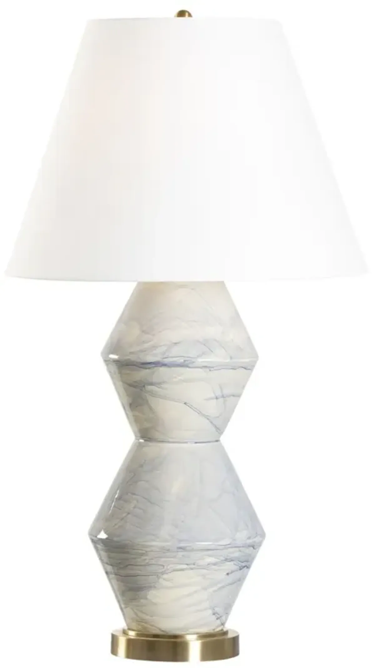 Paint Splatter Ceramic Table Lamp - Blue - Chelsea House