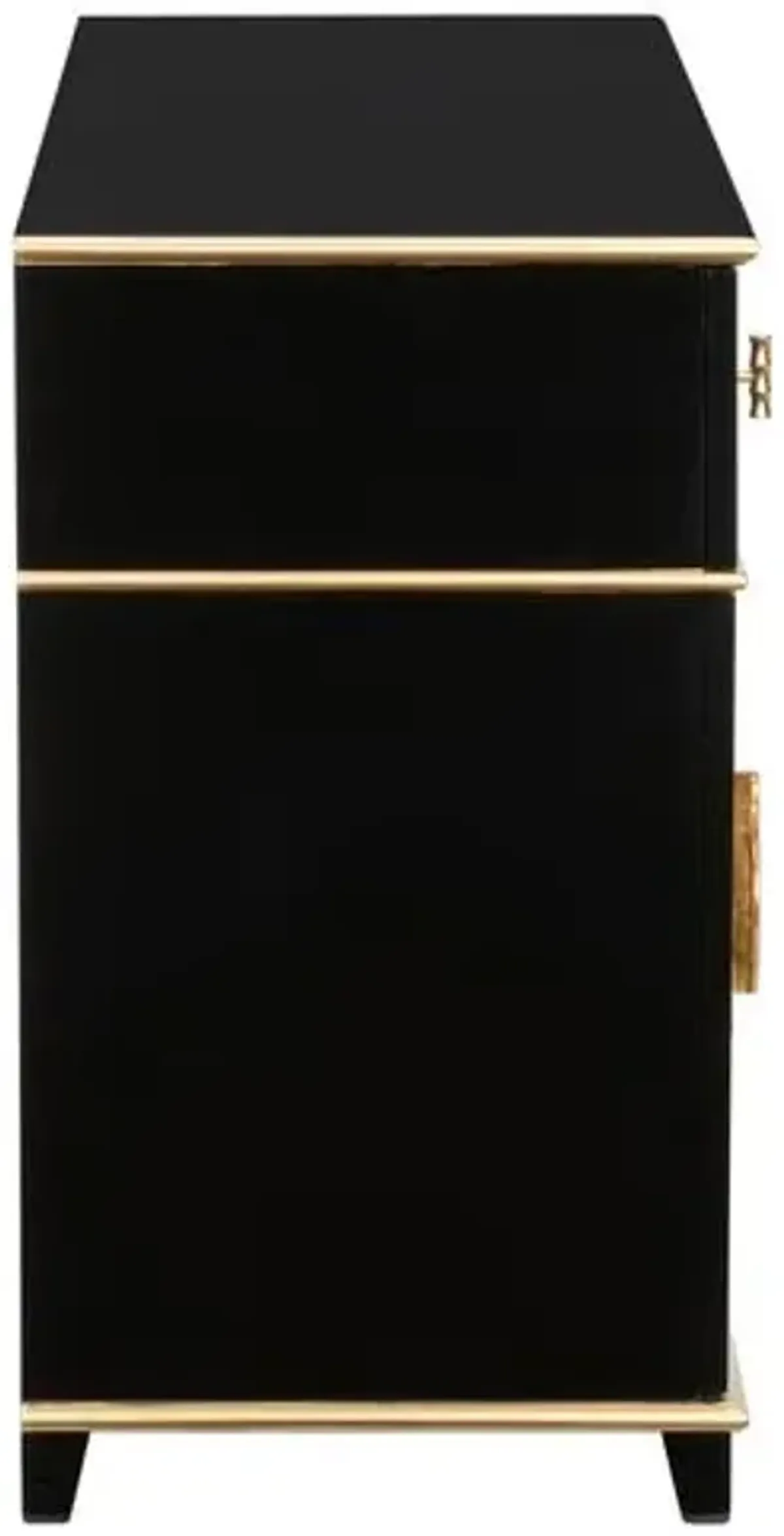 Palm Beach 4-Door Buffet Cabinet - Black/Gold - Chelsea House