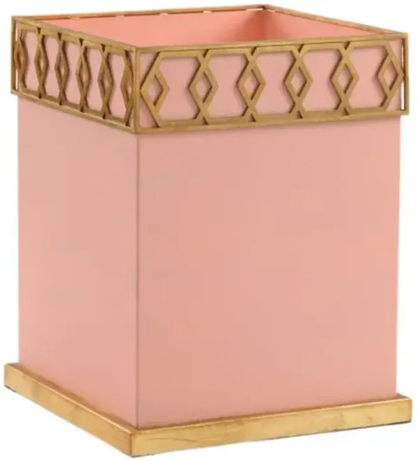 Perkins Honeycomb Trim Planter - Chelsea House - Pink - 16.5Hx13Wx13D in
