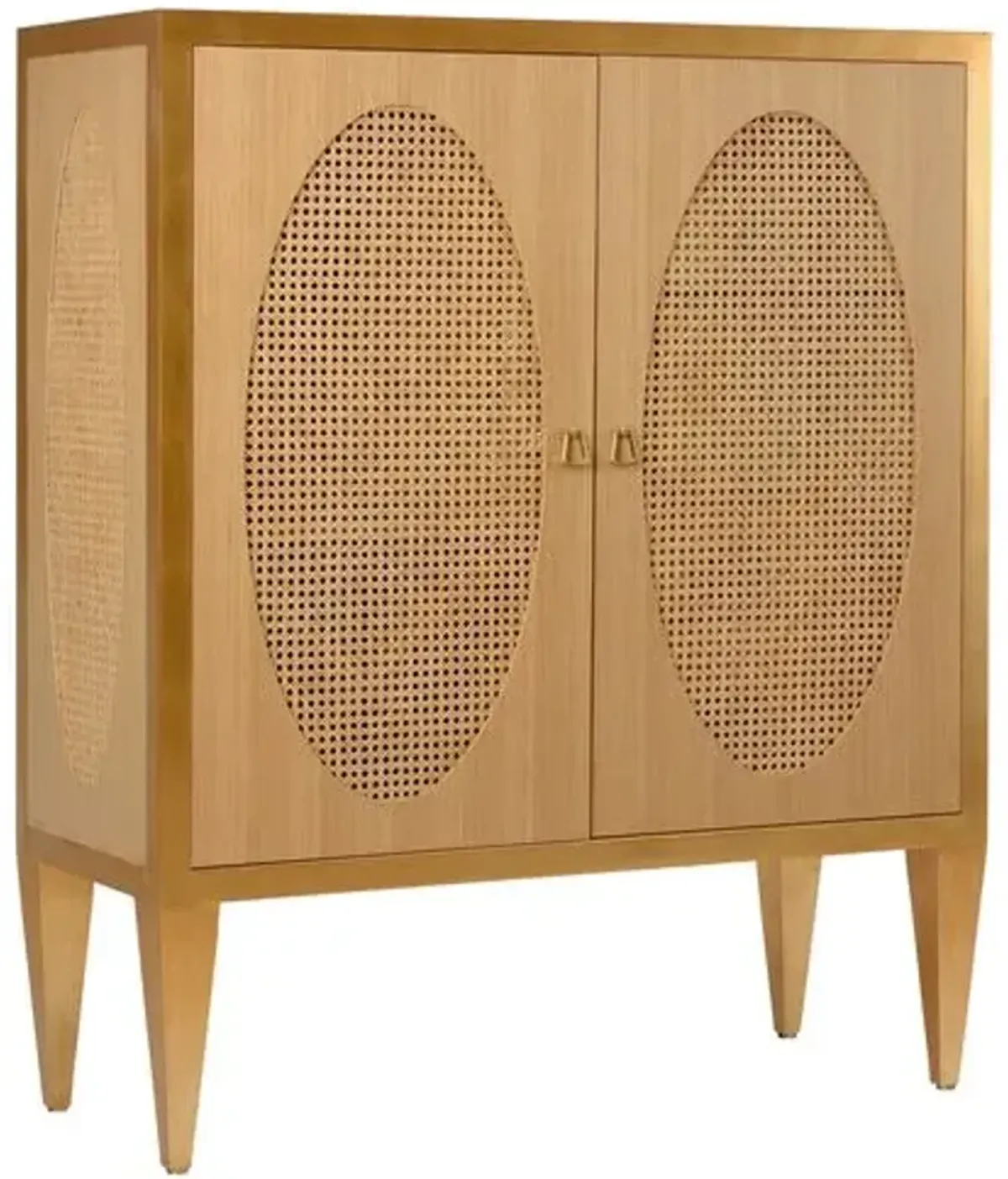 Petite Caned Bar Cabinet - Natural - Chelsea House - Brown