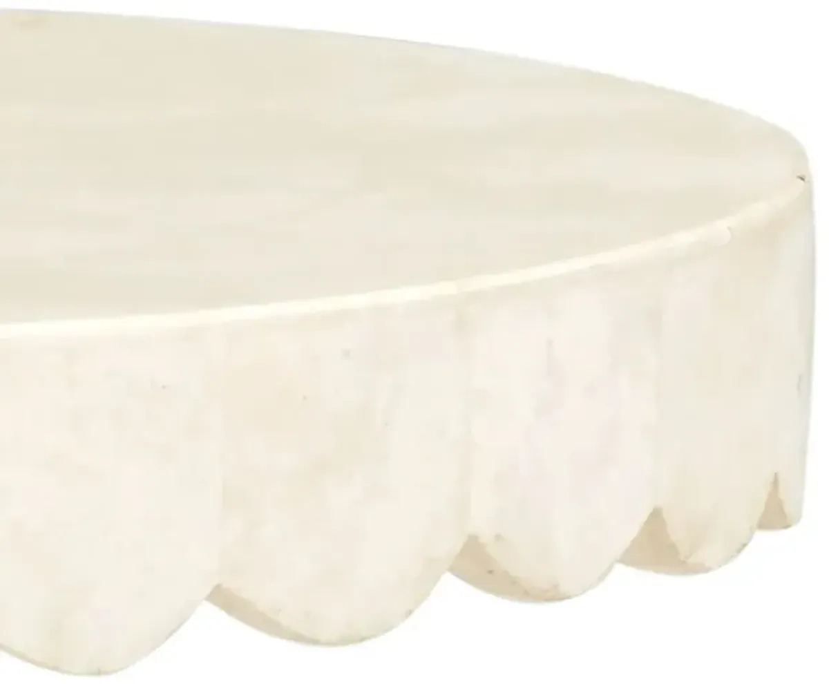 Puttick Agate Side Table, Cream/Gold