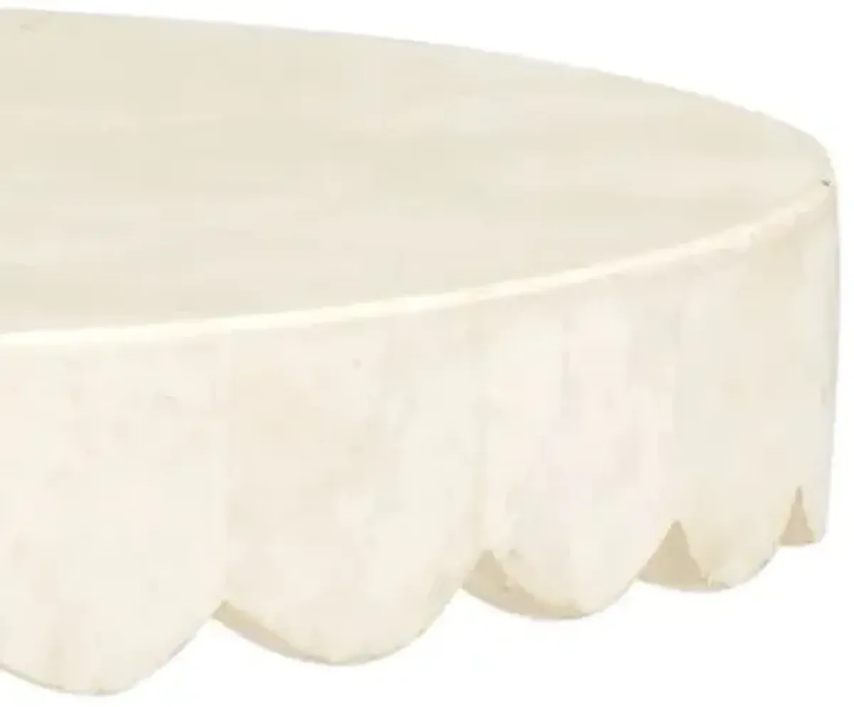 Puttick Agate Side Table - Cream/Gold - Chelsea House - White