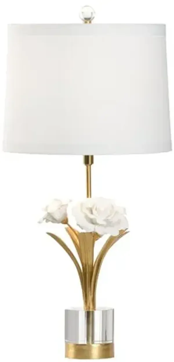 Rose Iron/Pocelain Table Lamp - Gold - Chelsea House