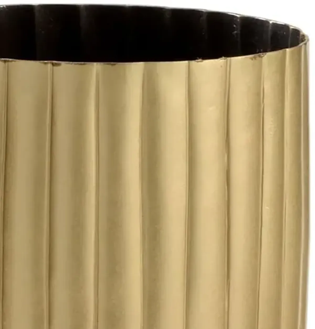 Shifting Lines Aluminum Vase - Gold - Chelsea House