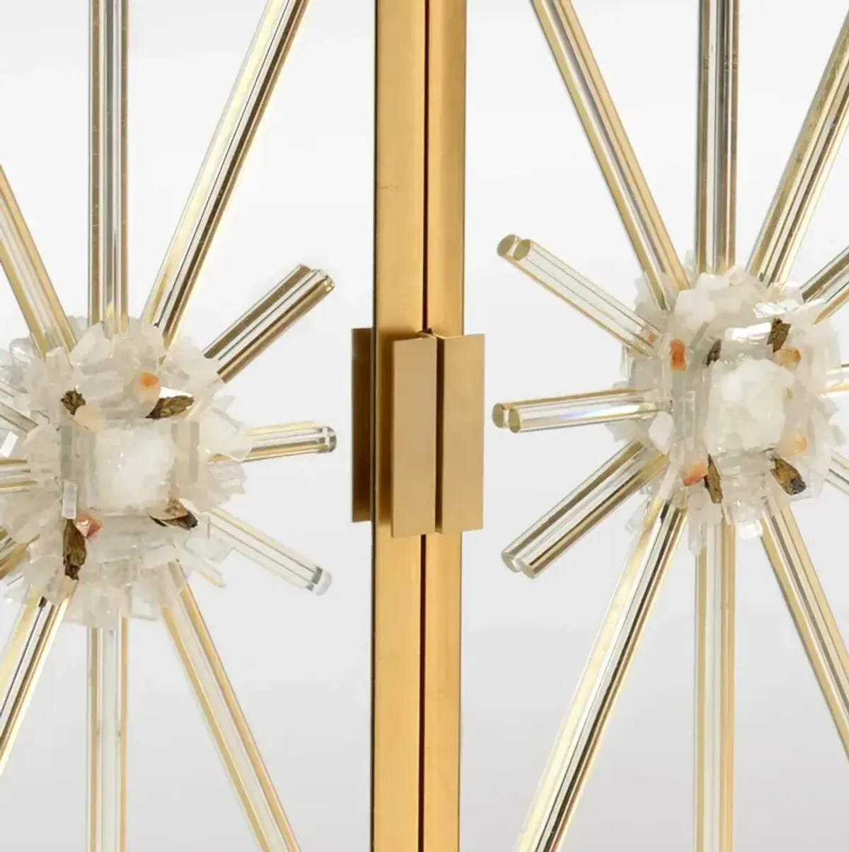 Starburst Mirrored Cabinet, Gold