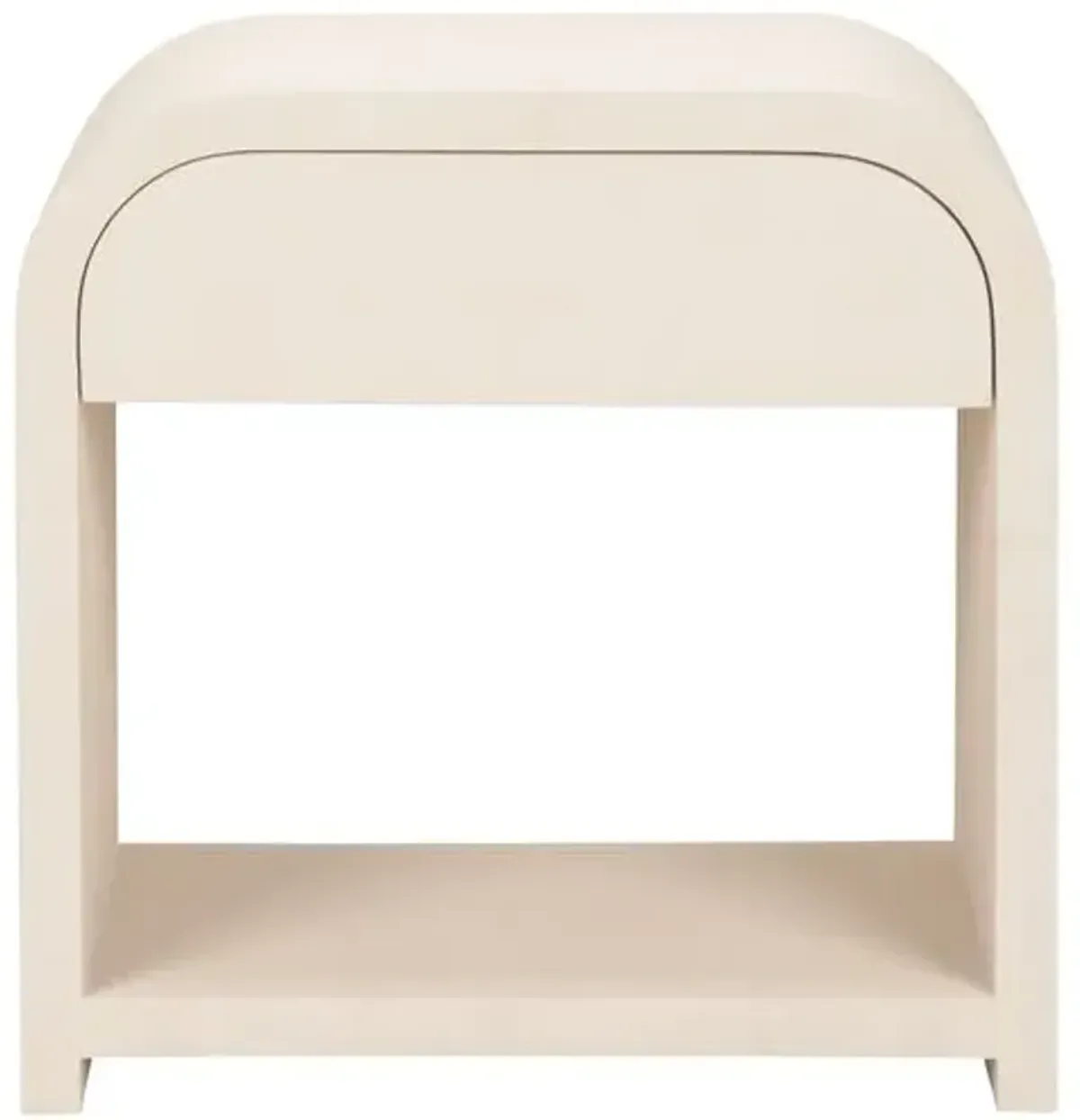 Vail Shagreen Waterfall Side Table - Cream - Chelsea House - White