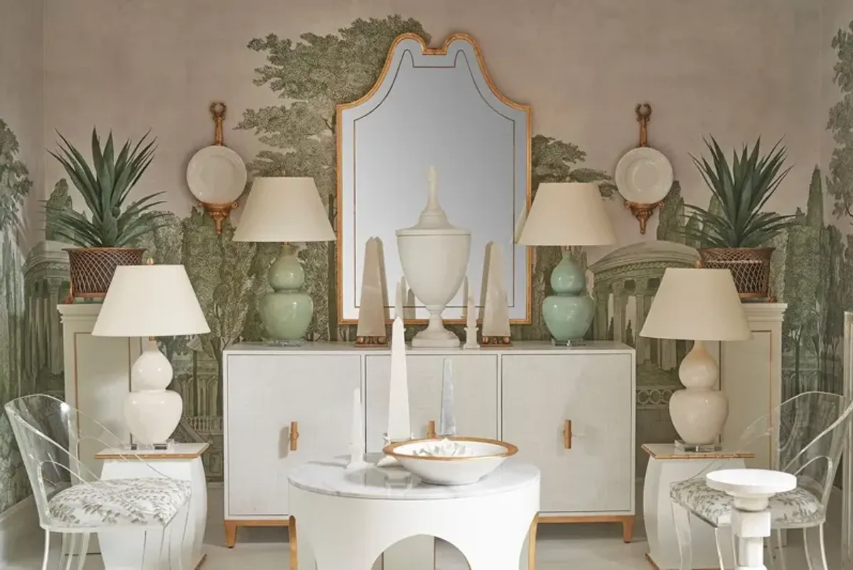 Victoria Hall Arched Wall Mirror, Gold