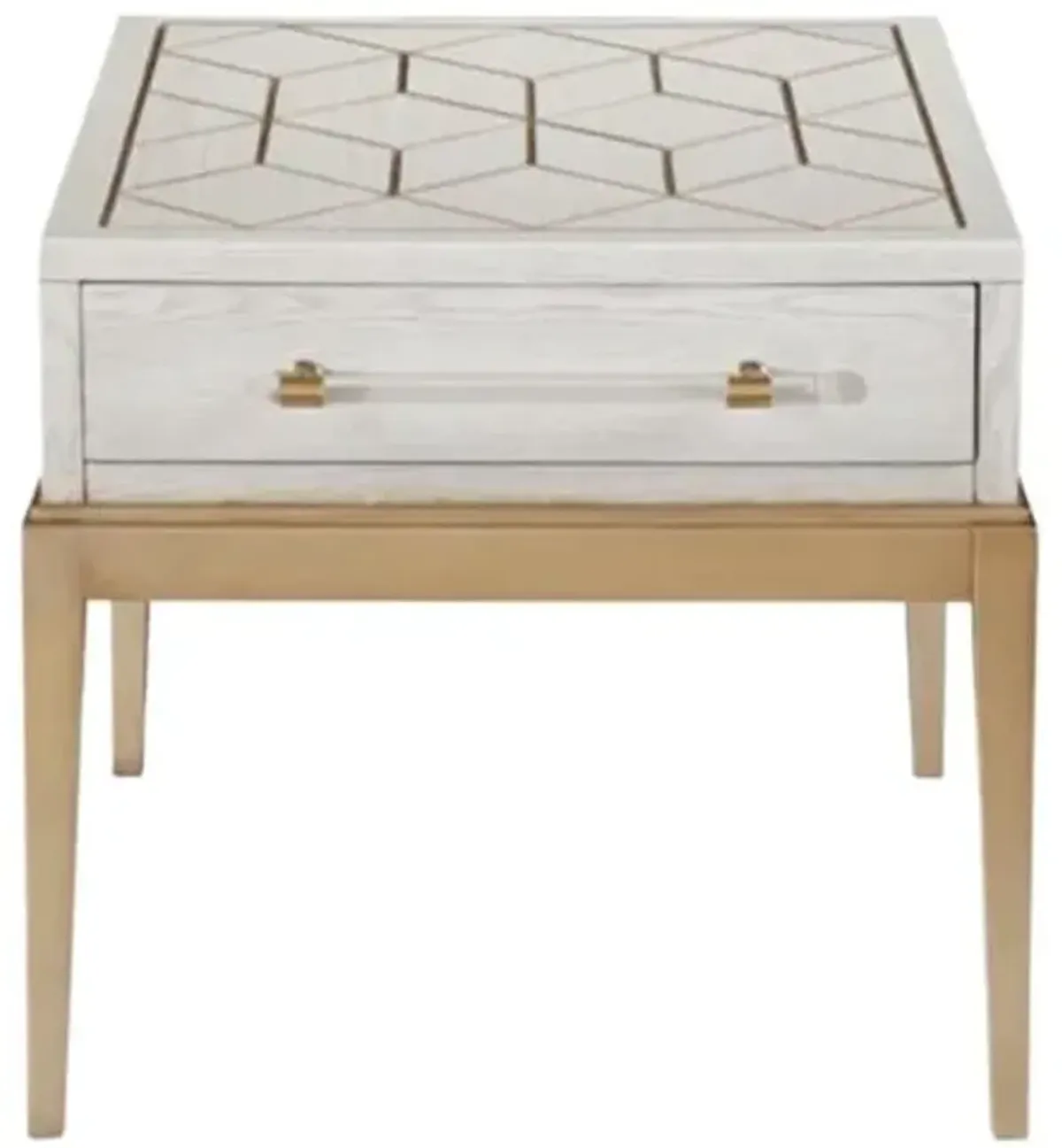 Orla 1-Drawer End Table - White