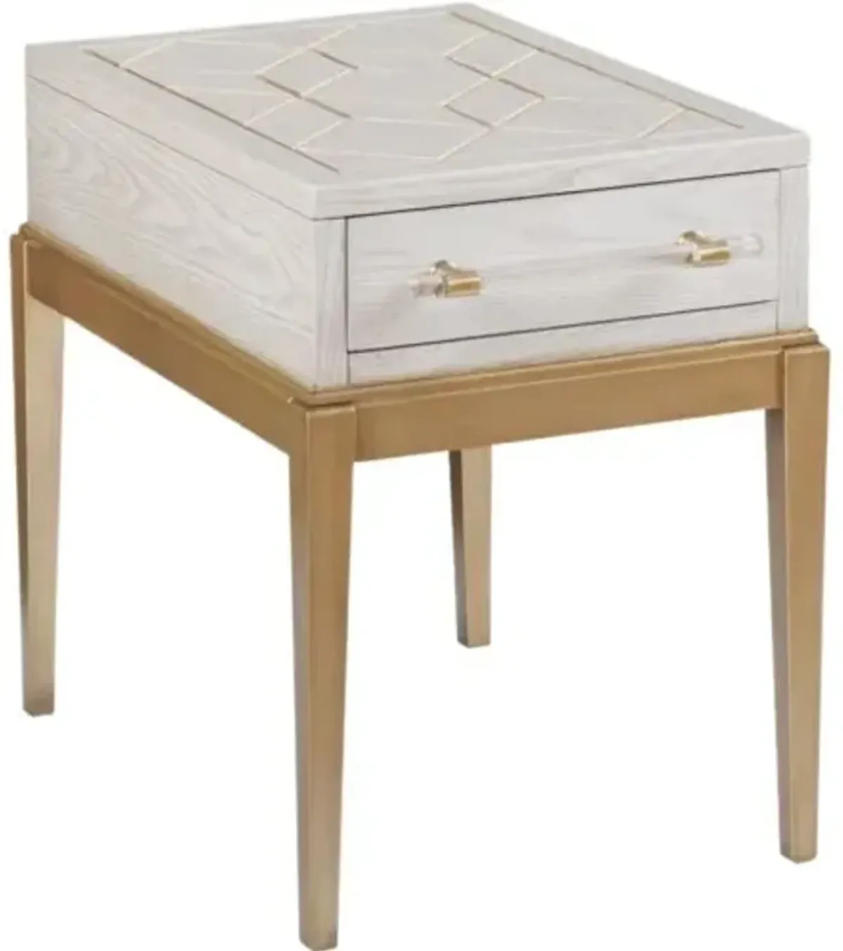 Orla 1-Drawer Accent Table - White - 23Hx25Wx17D in