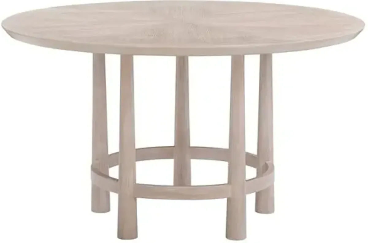 Jessica 54" Round Dining Table - White Oak