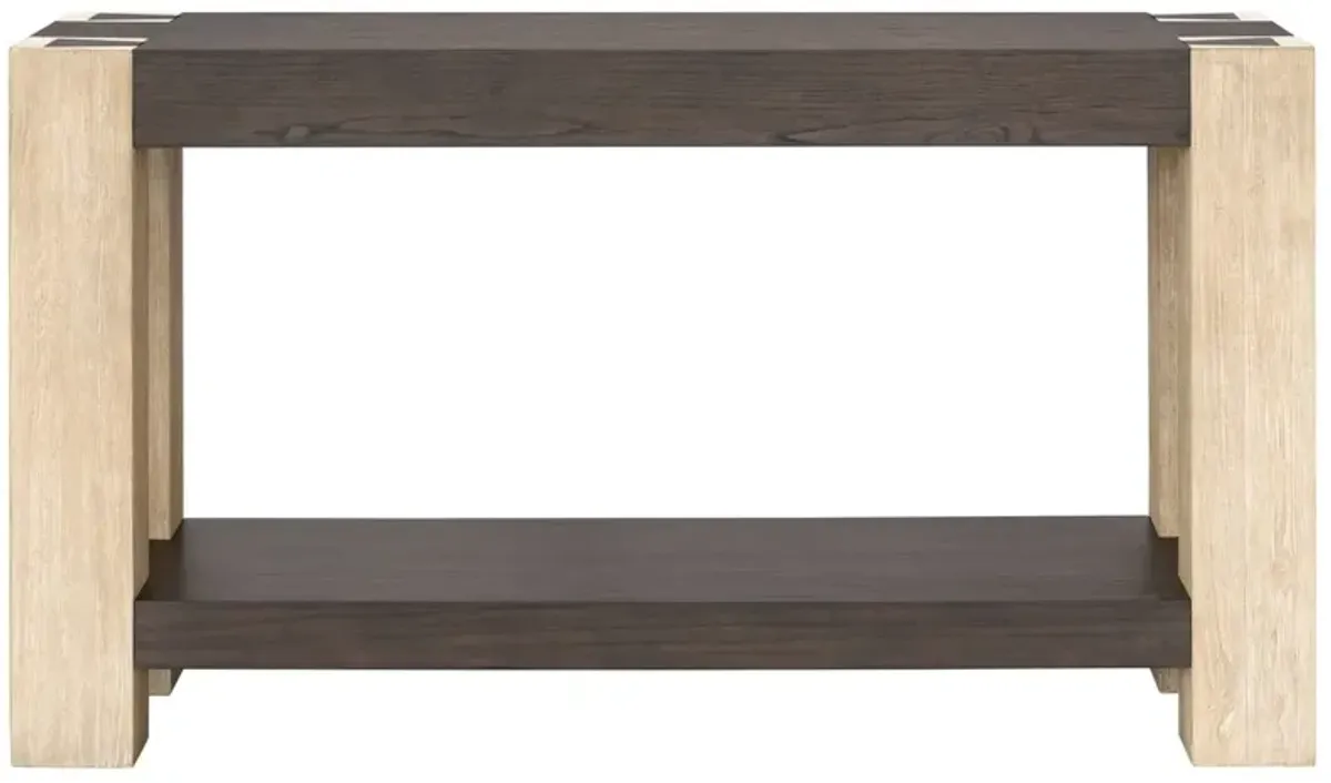 Hannah Console Table, Carbon Mindi/Blonde Acacia