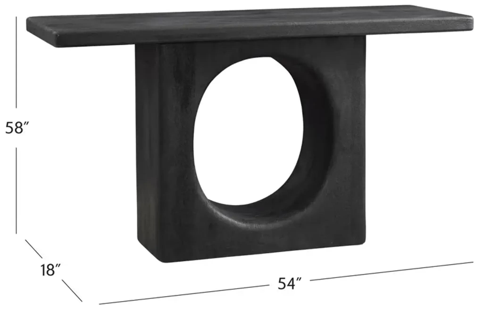 Travis Console Table Black One Kings Lane | Furniture.com