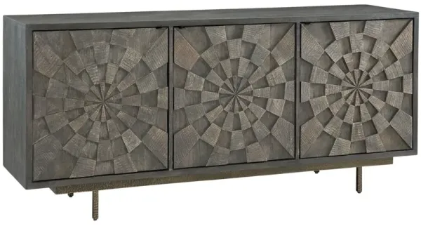 Kevin Sunburst 3-Door Server, Brown