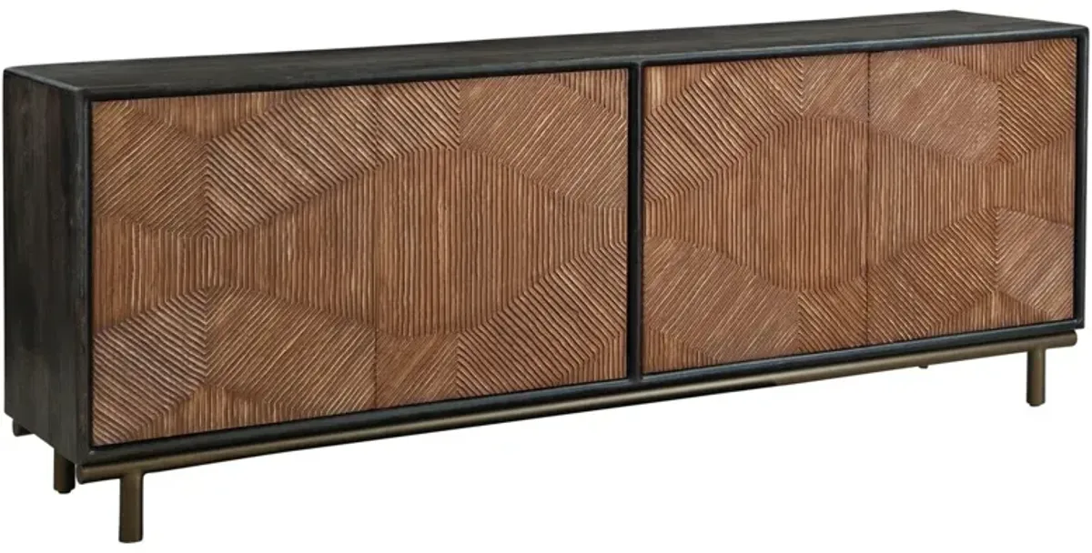 Megan 4-Door Server, Dark Brown