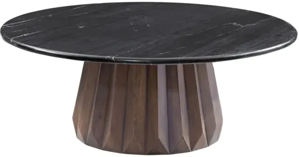 Lauren Marble Top Nesting Cocktail Table, Black/Brown