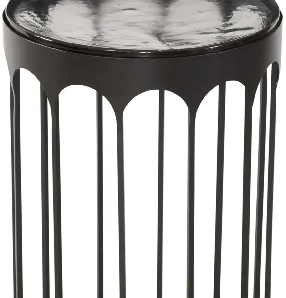 Holly Iron Accent Table, Black