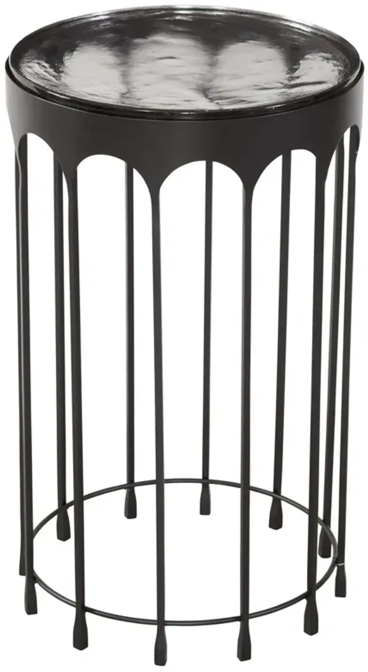 Holly Iron Accent Table, Black