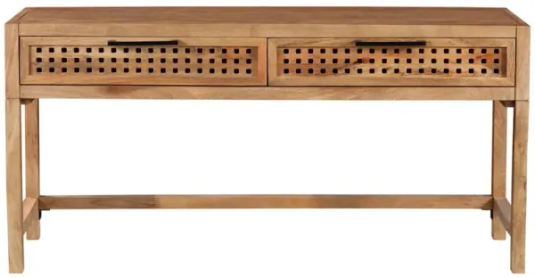 Lazuli 2-Drawer Console Table, Natural