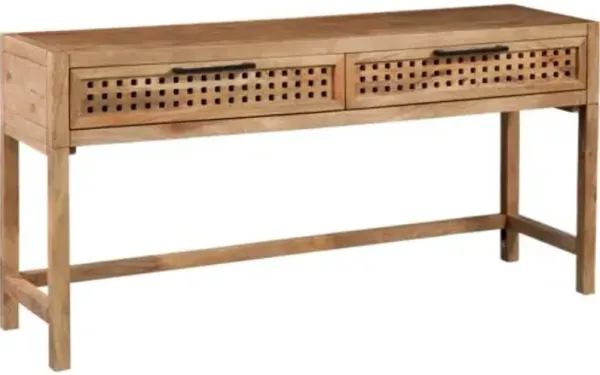 Lazuli 2-Drawer Console Table - Natural - Brown