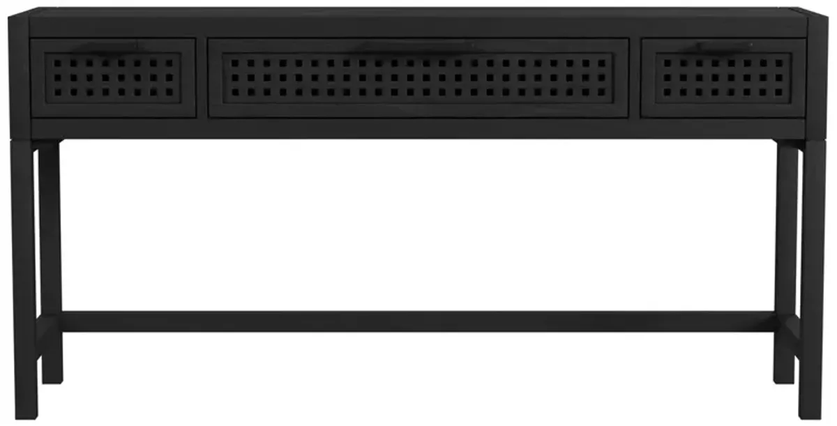 Lazuli 3-Drawer Console Table, Black