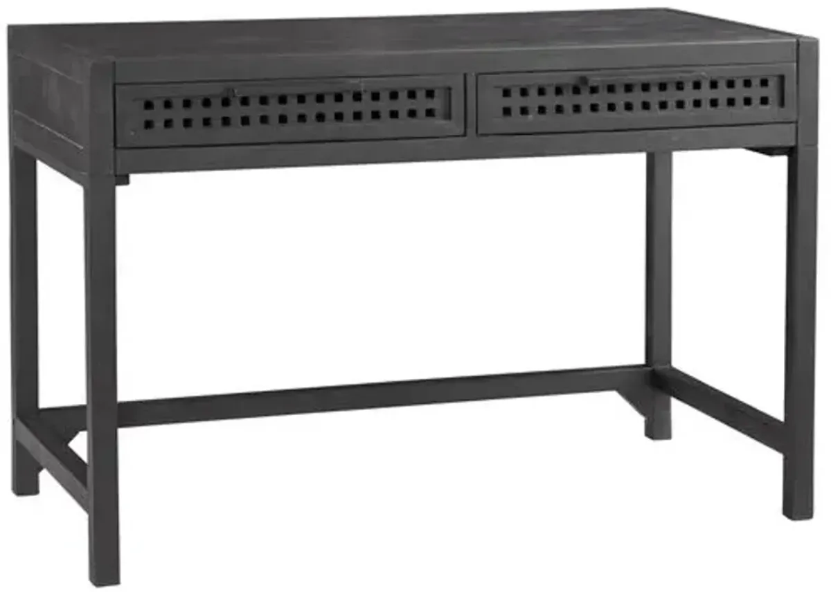 Lazuli 2-Drawer Desk - Black