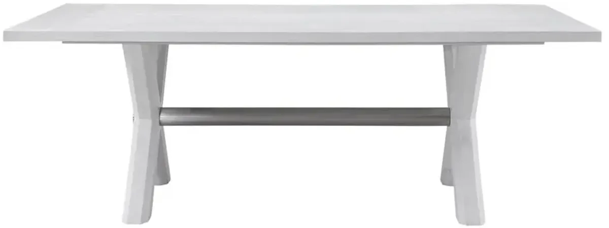 Cairo X-Base 84' Rectangular Dining Table, White