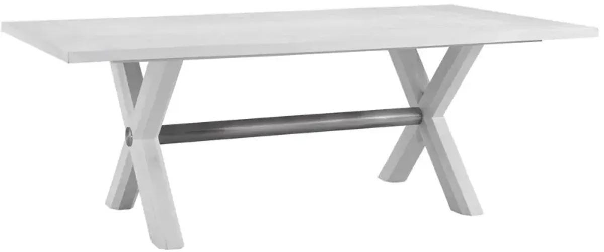 Cairo X-Base 84' Rectangular Dining Table, White
