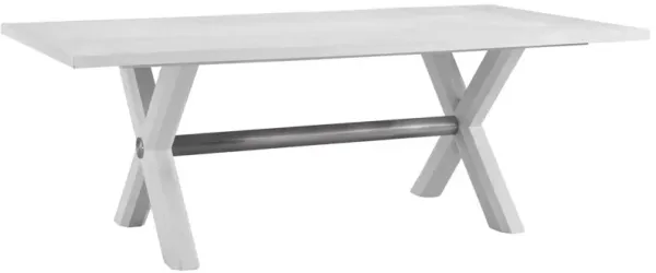 Cairo X-Base 84' Rectangular Dining Table, White