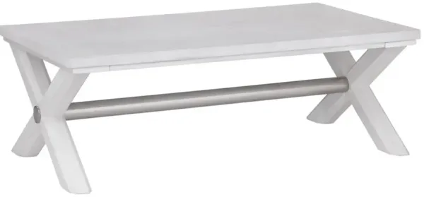 Cairo X-Base Cocktail Table, White