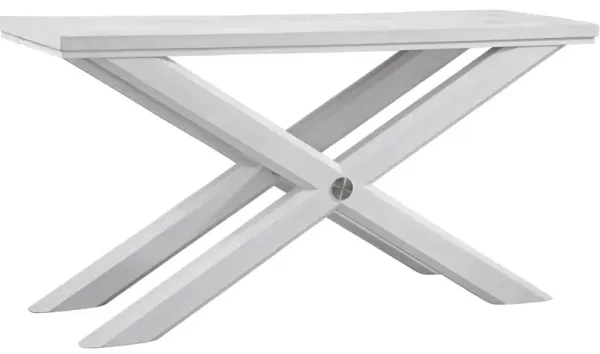 Cairo X-Base Console Table, White