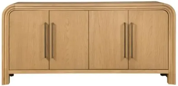 Stephen 4-Door Sideboard - Natural Oak - Brown