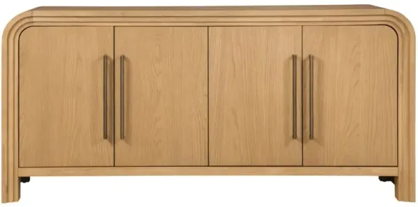 Stephen 4-Door Sideboard - Natural Oak - Brown